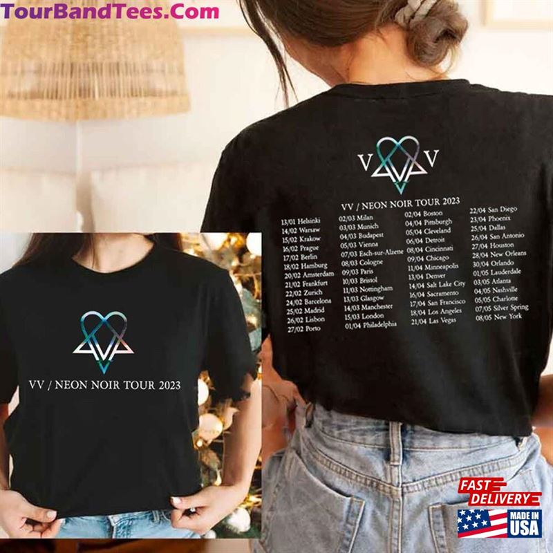 Vv Neon Noir Tour T-Shirt Ville Valo Rock Music Concert Sweatshirt Classic 29Uf182001 – Utopia Fashion