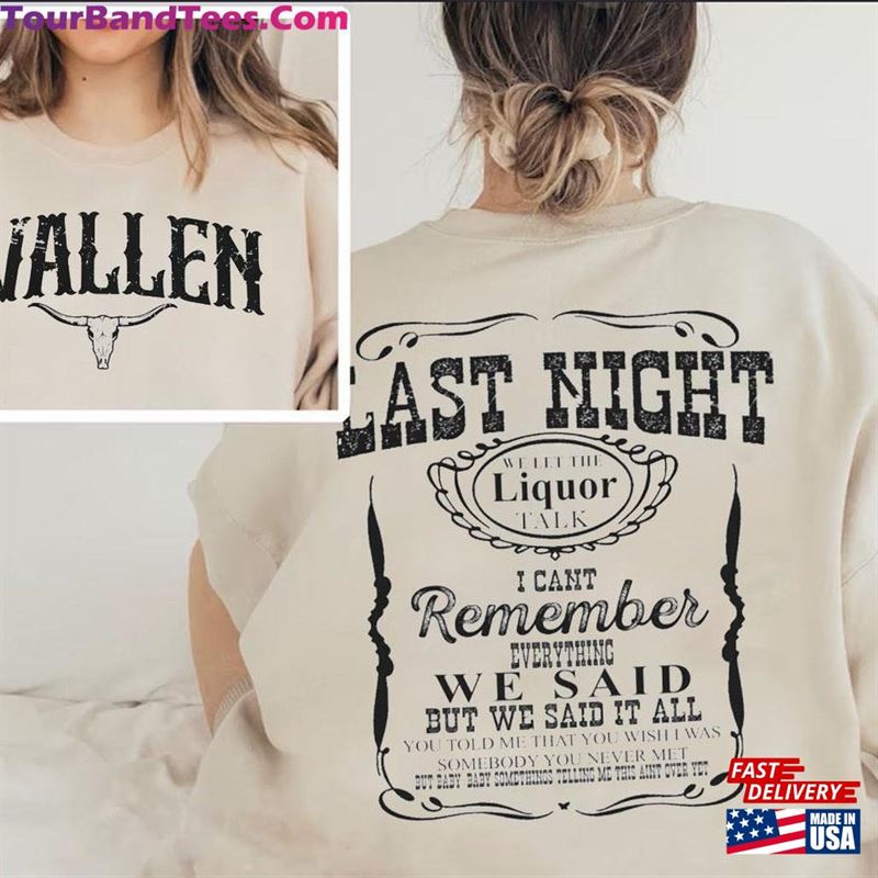 Wallen Last Night T-Shirt Shirt Cowboy Classic Unisex 29Uf186533 – Utopia Fashion