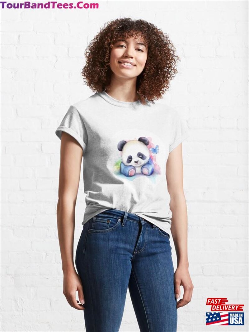 Watercolor Baby Panda Classic T-Shirt 29Uf187498 – Utopia Fashion