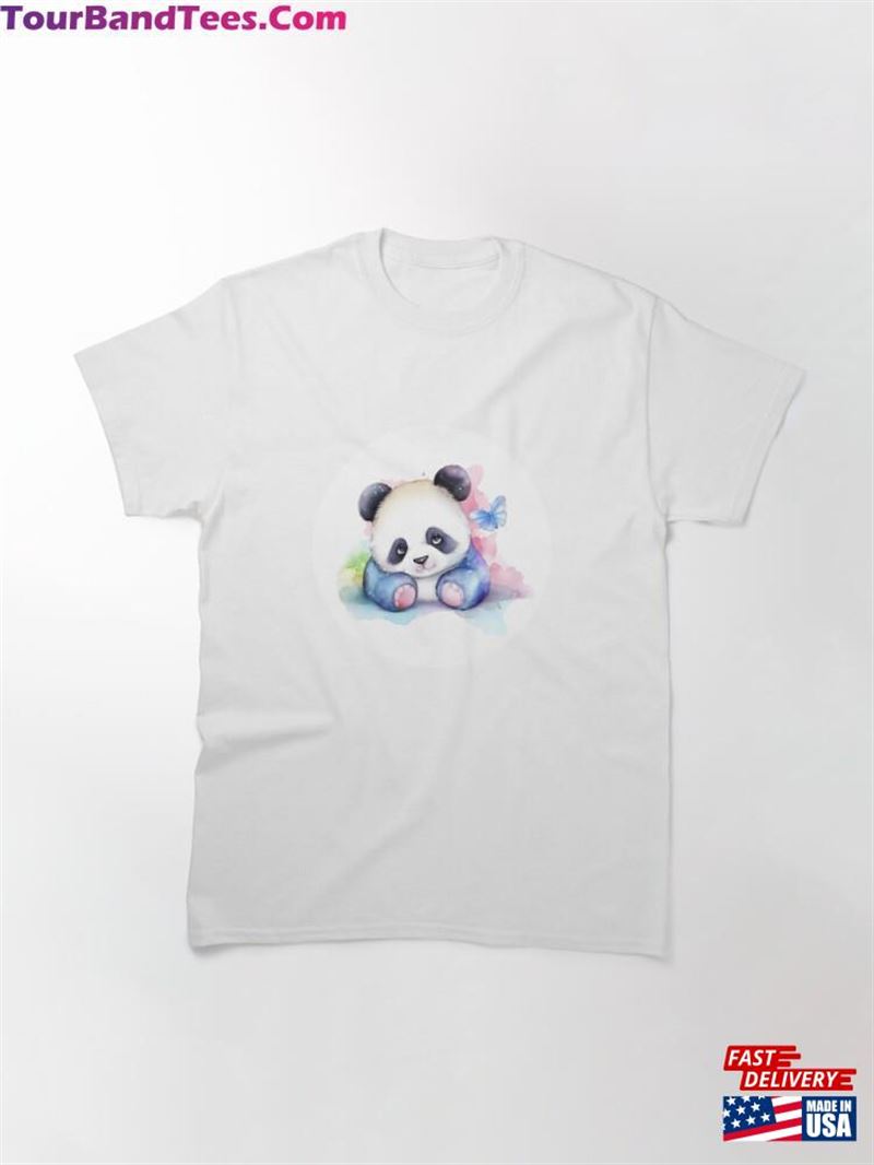 Watercolor Baby Panda Classic T-Shirt 29Uf187498 – Utopia Fashion