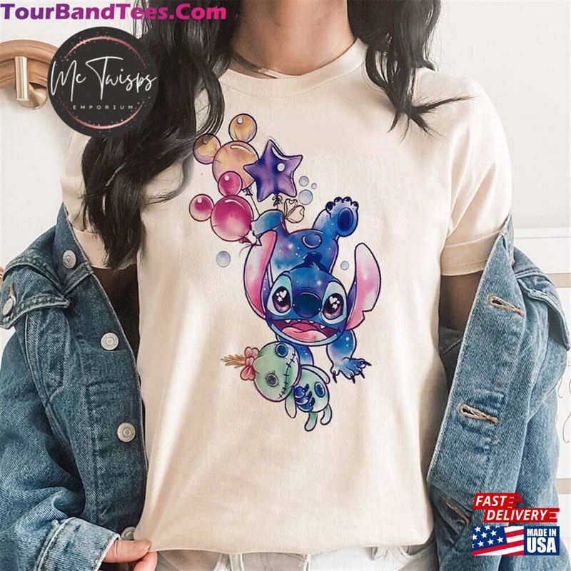 Watercolor Stitch Shirt Disney Cute Trip Unisex T-Shirt 29Uf182885 – Utopia Fashion