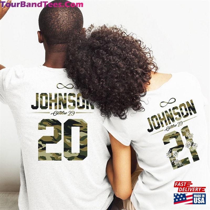 Wedding Anniversary Gift Matching Couples Shirts For With Custom Names And Date T-Shirt Classic 29Uf187214 – Utopia Fashion