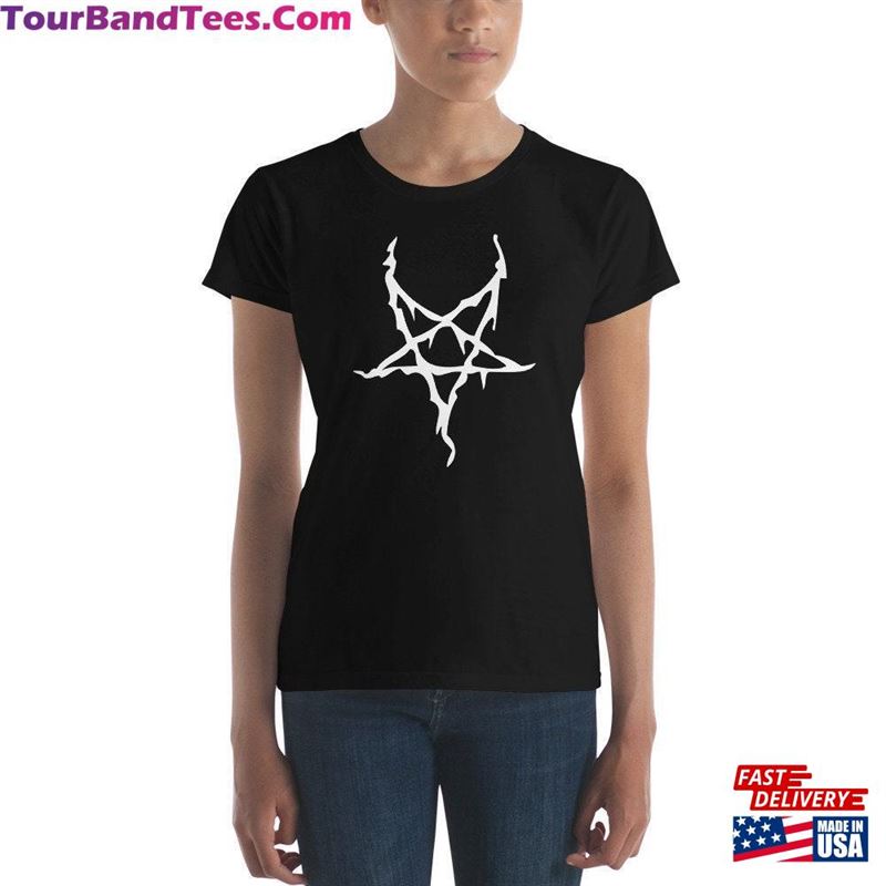 White Melting Inverted Pentagram Black Metal Women’S Short Sleeve Babydoll T-Shirt Sweatshirt Unisex 29Uf168687 – Utopia Fashion