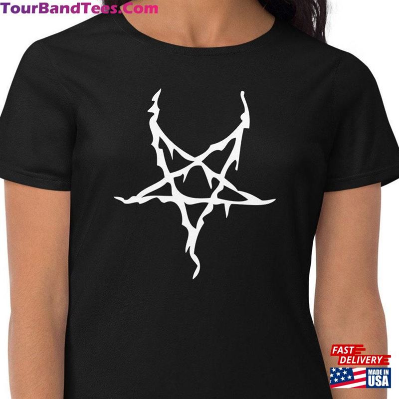 White Melting Inverted Pentagram Black Metal Women’S Short Sleeve Babydoll T-Shirt Sweatshirt Unisex 29Uf168687 – Utopia Fashion