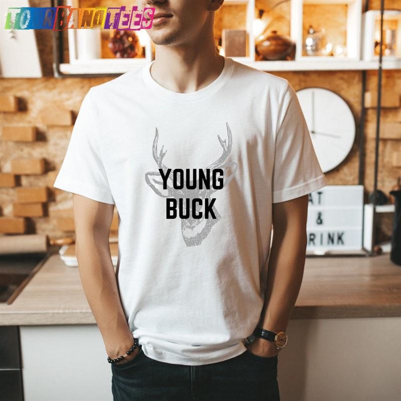 White Men’S Crew Funny T-Shirt Young Buck Graphic Print Quote Minimal Design Tee Streetwear Gift For Him Hoodie 29Uf175395 – Utopia Fashion