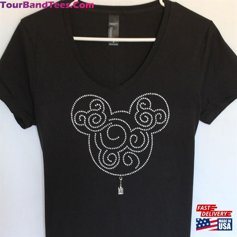 Women’S Rhinestone Disney Mickey Swirl T-Shirt It Comes With A Removable Castle Charm Or Choose From The 2Nd Picture Unisex 29Uf177575 – Utopia Fashion