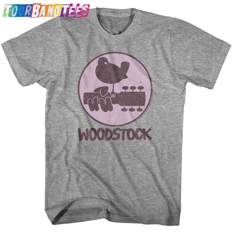 Woodstock Men’S T-Shirt Dove Guitar Logo Gray Graphic Tee Vintage Peace Bird Hippie Concert Merch Rock Festival Tour Shirt Hoodie Classic 29Uf179886 – Utopia Fashion