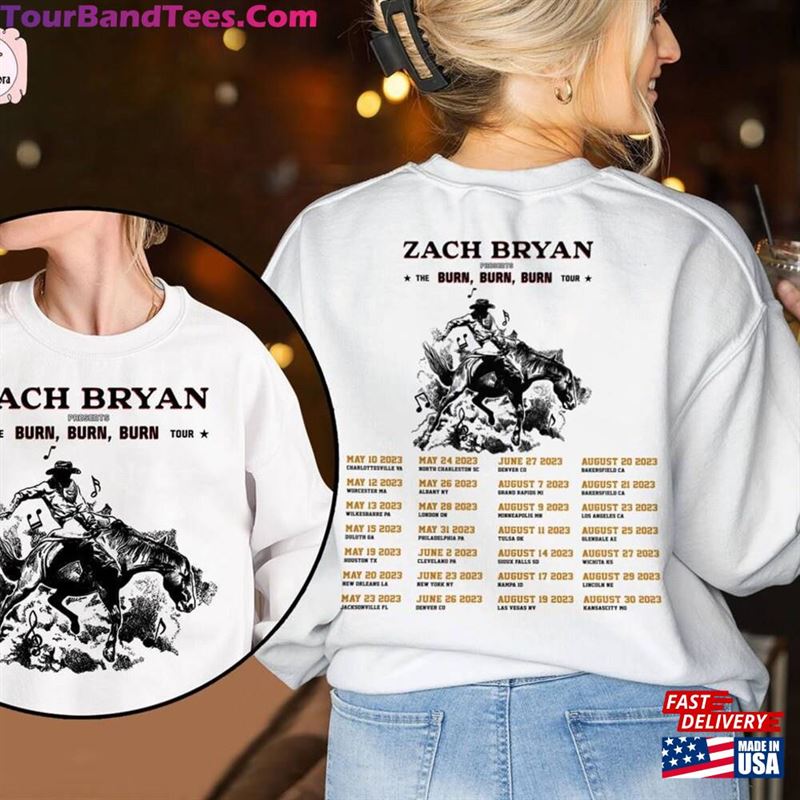 Zach Bryan The Burn Tour Shirt For Fan Country Music Classic T-Shirt 29Uf177547 – Utopia Fashion