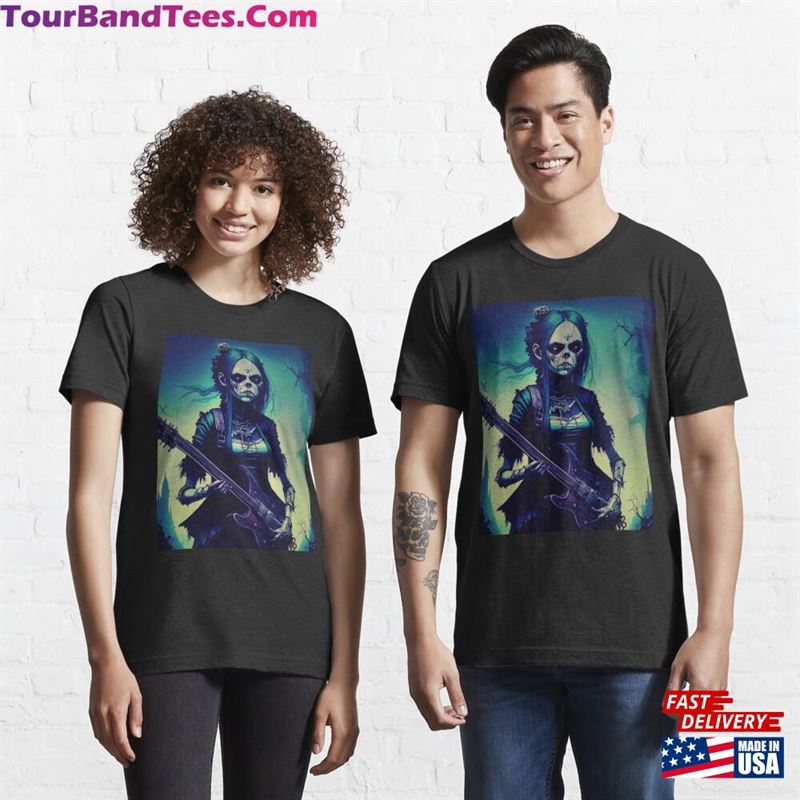 Zombie Skeleton Scary Horror Women Musician Essential T-Shirt Hoodie Classic 29Uf186910 – Utopia Fashion