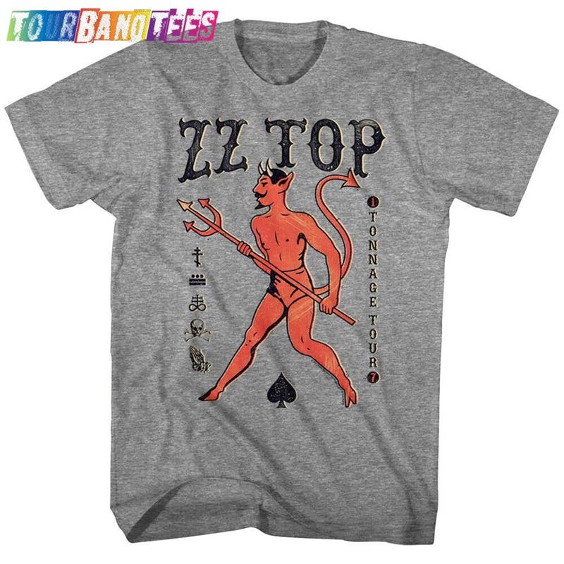 Zz Top Men’S Shirt The Tonnage Tour Satan Art Graphic Tee Vintage Concert T-Shirt Rock Band Cool Music Gift For Him Boyfriend Unisex Sweatshirt 29Uf179891 – Utopia Fashion